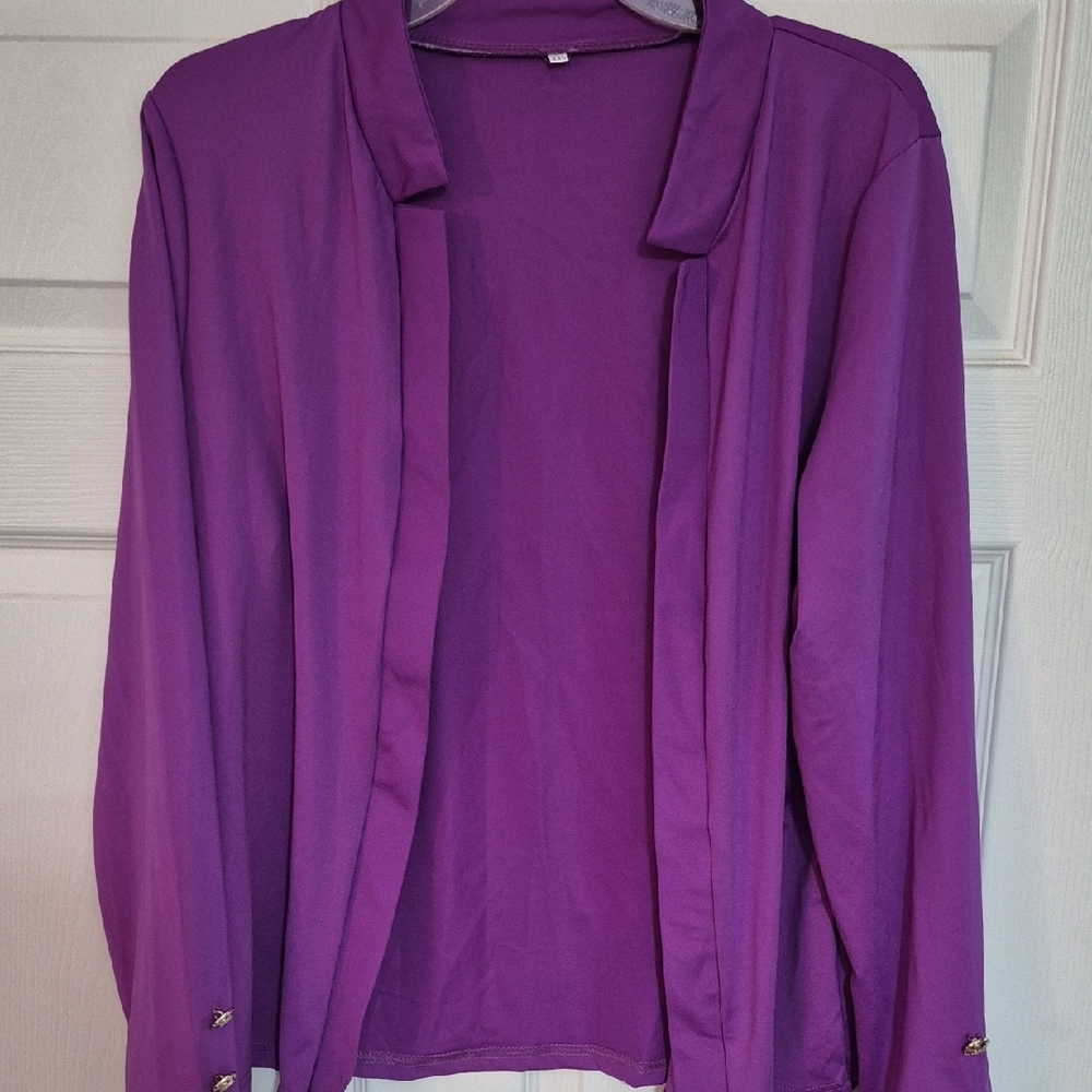 Purple Open Front Top